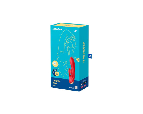 Смарт вібратор кролик із подвійним відростком Satisfyer Double Flex Red