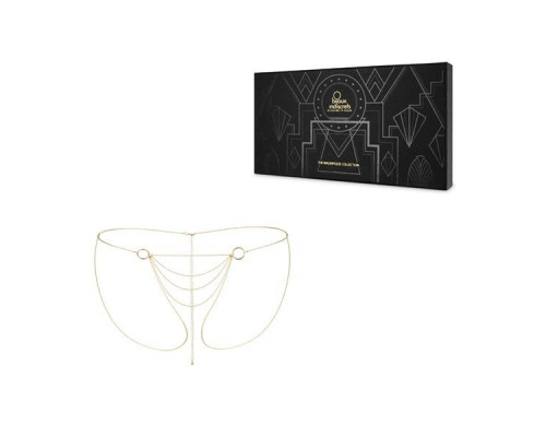 Ланцюжок-трусики Bijoux Indiscrets Magnifique Bikini Chain – Gold, прикраса для тіла