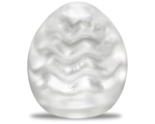 Мастурбатор-яйце Tenga Egg Wavy II Cool з подвійним хвилястим рельєфом та охолоджувальним ефектом