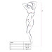 Бодистокинг Passion BS014 red, комбинезон, крупная сетка