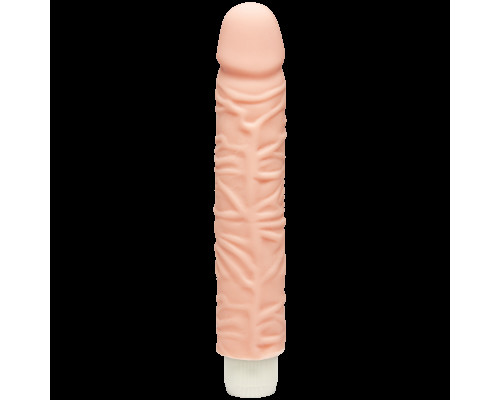 Фалоімітатор Doc Johnson The D: Shakin D 9 Inch Vibro ULTRASKYN, діаметр 3,8 см, плавне регулювання