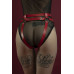 Гартери Feral Feelings - Belt Briefs, трусики, натуральна шкіра, колір червоний