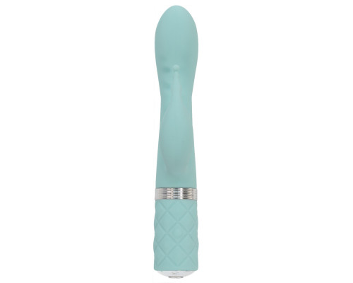 Розкішний вібратор-кролик Pillow Talk - Kinky Teal з кристалом Сваровські, потужний