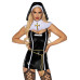 Leg Avenue Vinyl Sinful Sister XL Black