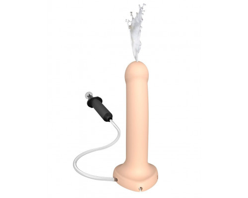 Кінчаючий фалоімітатор Strap-On-Me Dildo Cum Flesh, діаметр 3,6см, силікон, насадка для страпону