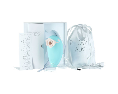 Розкішний вакуумний кліторальний стимулятор Pillow Talk - Dreamy Teal із кристалом Swarovski