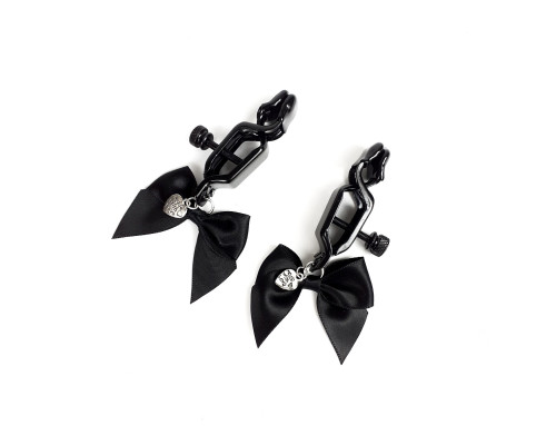 Затискач для сосків Art of Sex - Nipple clamps Black Bow