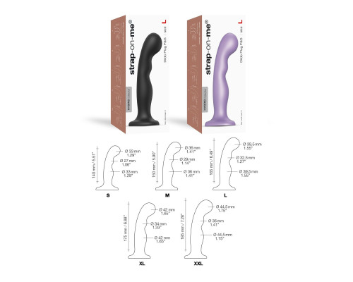 Насадка для страпона Strap-On-Me Dildo Plug P&G Black L