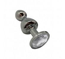 Анальна пробка Wooomy Lollypop Double Ball Metal Plug L