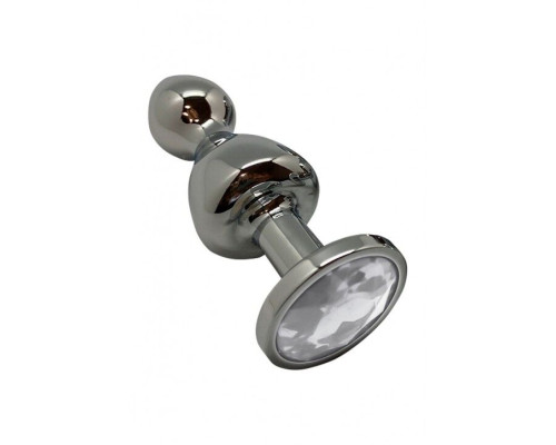 Анальна пробка Wooomy Lollypop Double Ball Metal Plug L