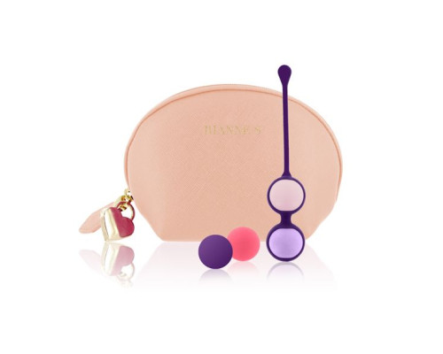 Набір вагінальних кульок Rianne S: Pussy Playballs Nude, вага 15г, 25г, 35г, 55г, монолітні