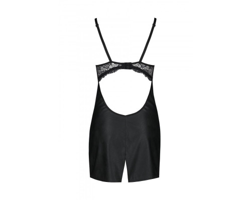 Бебі-дол з еко-шкіри та мережива Loona Chemise black XXL/XXXL - Passion