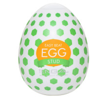 Мастурбатор-яйце Tenga Egg Stud із шестикутними виступами