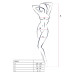 Бодистокинг Passion BS042 white, комбинезон, длинный рукав, закрытое плечо