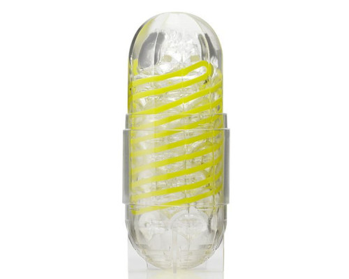 Мастурбатор Tenga Spinner 03 Shell з пружною стимулювальною спіраллю всередині, пружна спіраль