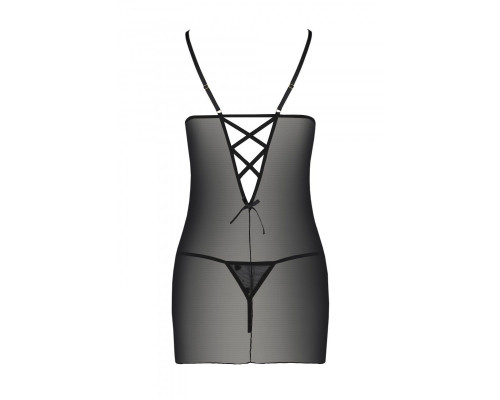 Сорочка з вирізами на грудях + стрінги LOVELIA CHEMISE black S/M - Passion