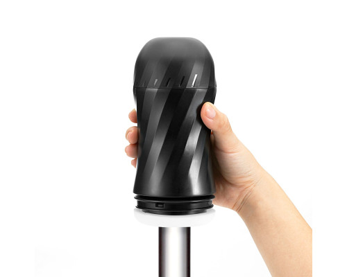 Мастурбатор Tenga Air-Tech TWIST Ripple Blue зі змінною тугістю обхвату, ефект глибокого мінету