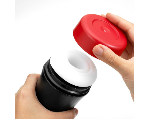 Мастурбатор Tenga Air-Tech TWIST Ripple Blue зі змінною тугістю обхвату, ефект глибокого мінету