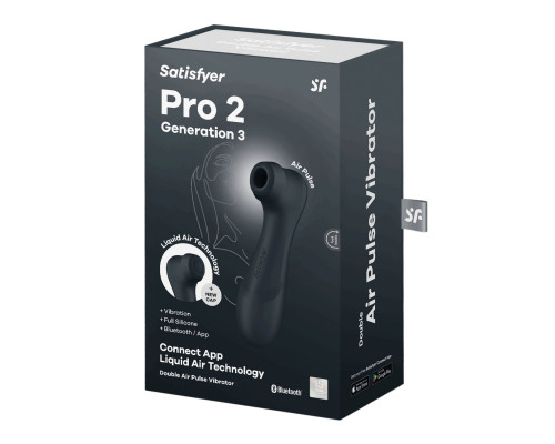 Вакуумний кліторальний стимулятор Satisfyer Pro 2 Generation 3 with Liquid Air Connect App Dark Grey