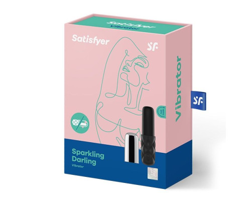 Потужний міні-вібратор Satisfyer Mini Sparkling Darling зі знімним ковпачком, 15 режимів роботи