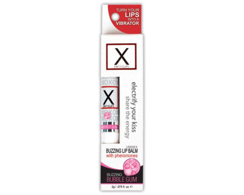 Стимулирующий бальзам для губ унисекс Sensuva - X on the Lips Bubble Gum с феромонами, жвачка