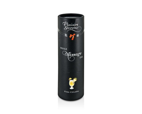 Масажна олія Plaisirs Secrets Pina Colada (59 мл) з афродизіаками, їстівна, подарункова упаковка
