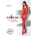 Бодистокинг с имитацией чулок и ажурной вставкой Passion BS072 red