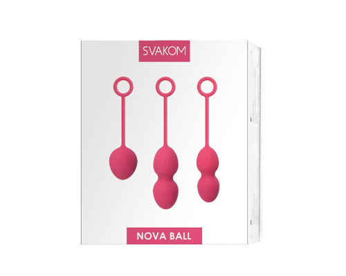Набір вагінальних кульок зі зміщеним центром ваги Svakom Nova Plum Red (м'ята упаковка)
