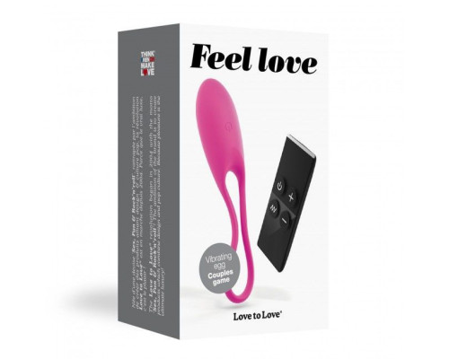 Віброяйце Love To Love Feel Love Pink з пультом ДУ та регулюванням інтенсивності