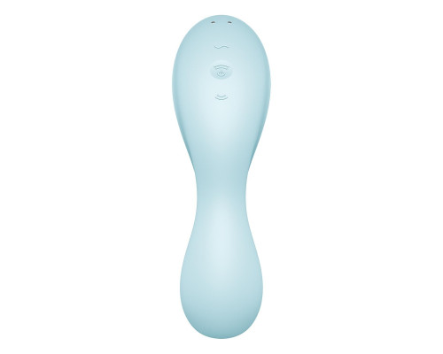 Вакуумний смарт-стимулятор із вібрацією Satisfyer Curvy Trinity 5 (Blue), керування зі смартфона