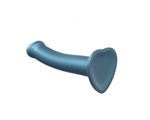 Насадка для страпона Strap-On-Me Mono Density Dildo Blue M, диам. 3,3см, однослойный силикон, гибкий