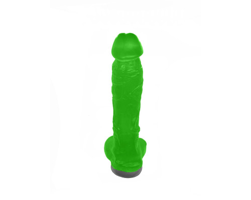 Крафтове мило-член із присоскою Чистый Кайф Green size XL, натуральне