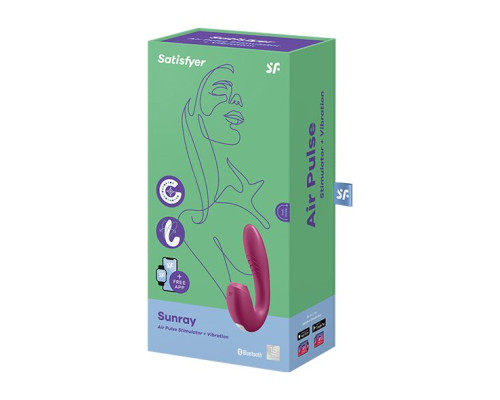 Вакуумний смарт вібратор Satisfyer Sunray Berry, 4 положення стовбура
