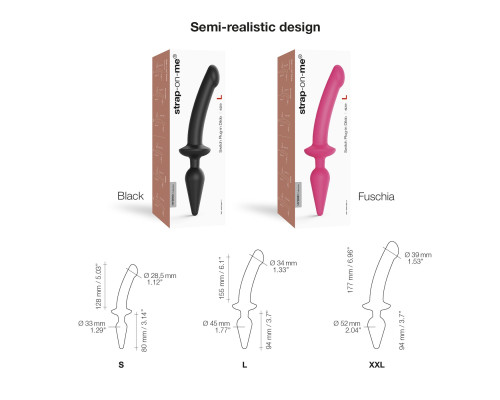 Анальна пробка з дилдо 2в1 Strap-On-Me SWITCH PLUG-IN DILDO Black S, діаметр 3,3/2,9 см