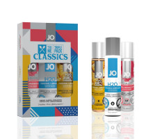 Набір System JO Tri-Me Triple Pack — Classics (3×30 мл) водна, силіконова та смакова змазка