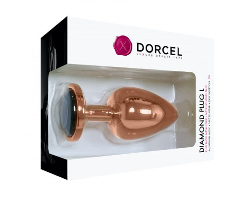 Металева анальна пробка із прикрасою у вигляді кристалу Dorcel - Diamond Plug L