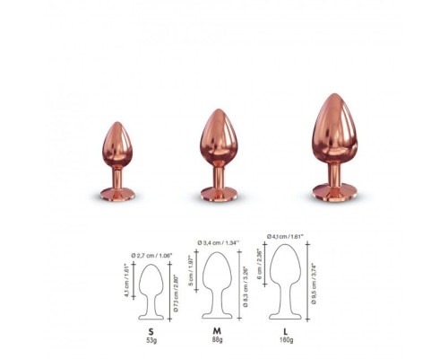 Металева анальна пробка із прикрасою у вигляді кристалу Dorcel - Diamond Plug L