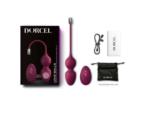 Вагінальні кульки з вібрацією та пультом Dorcel LOVE BALLS PLUM