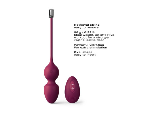 Вагінальні кульки з вібрацією та пультом Dorcel LOVE BALLS PLUM