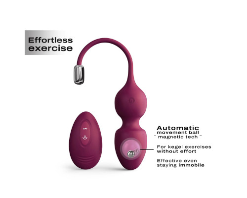 Вагінальні кульки з вібрацією та пультом Dorcel LOVE BALLS PLUM