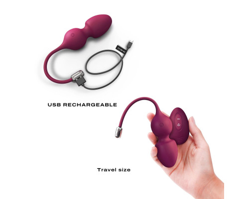 Вагінальні кульки з вібрацією та пультом Dorcel LOVE BALLS PLUM