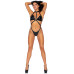 Leg Avenue Teddy with strappy open back Black O/S