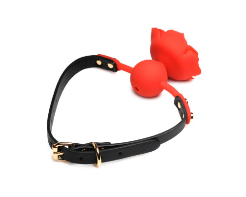Кляп Master Series Blossom Silicone Rose Gag - Red