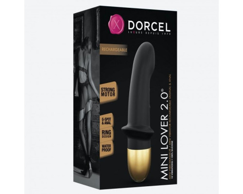 Вібратор Dorcel Mini Lover Black 2.0 перезаряджається, для точки G і масажу простати