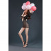 Мінісукня Moonlight Model 07 Black, глибоке декольте, відкрита спинка