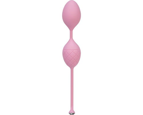 Розкішні вагінальні кульки PILLOW TALK - Frisky Pink з кристалом, діаметр 3,2 см, вага 49-75гр