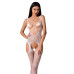 Откровенный бодистокинг с глубоким декольте Passion BS075 white