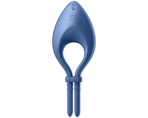 Эрекционное смарт виброкольцо лассо с регулировкой размера Satisfyer Bullseye Blue