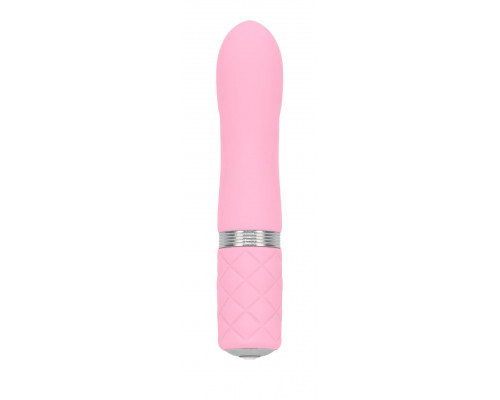 Розкішний вібратор PILLOW TALK - Flirty Pink з кристалом Сваровські, гнучка голівка