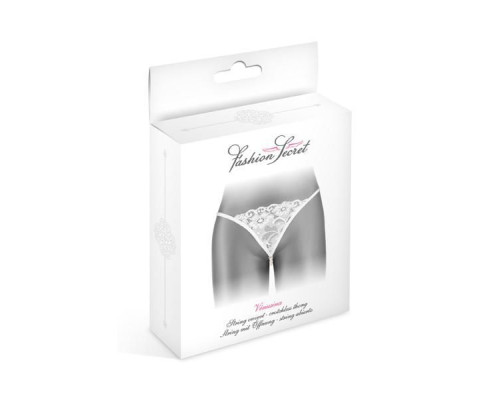 Трусики-стрінги з перловою ниткою Fashion Secret VENUSINA White